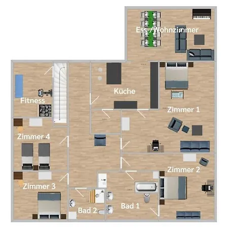 Appartement Oma Lina Haus - 4 Sz 2 Baeder Grosser Garten Und Infrarot-sauna *