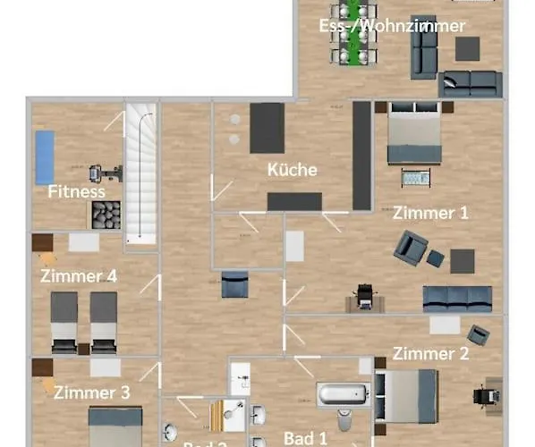 Apartment Oma Lina Haus - 4 Sz 2 Baeder Grosser Garten Und Infrarot-sauna *